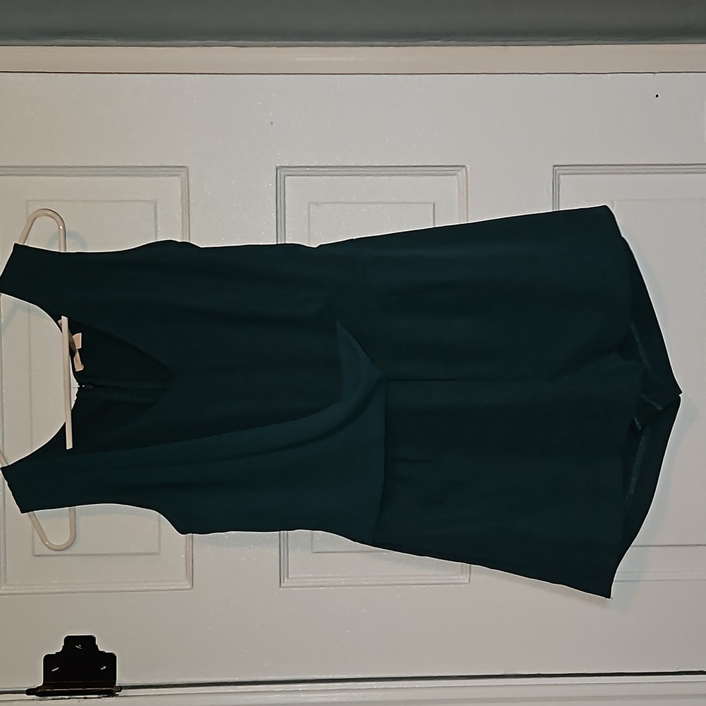 Dressy romper; forest green!